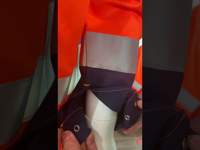 250GSM veste réfléchie orange tissée par Sattin rétro 3M Strip 9910