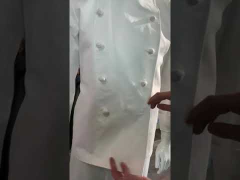 Uniforme élastique de chef de taille de pantalon unisexe blanc