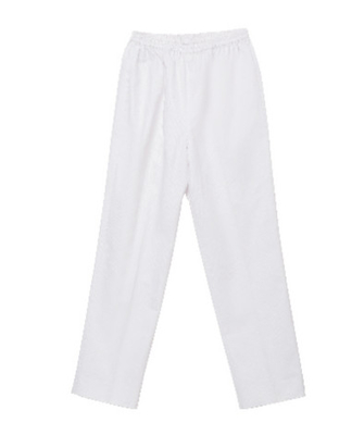 155 GSM Plain Woven Unisex Nurse White Pants Medical Uniform Anti-bacteria Wrinkle-free