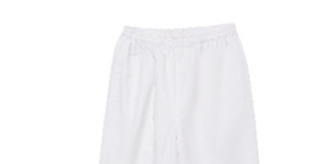 155 GSM Plain Woven Unisex Nurse White Pants Medical Uniform Anti-bacteria Wrinkle-free